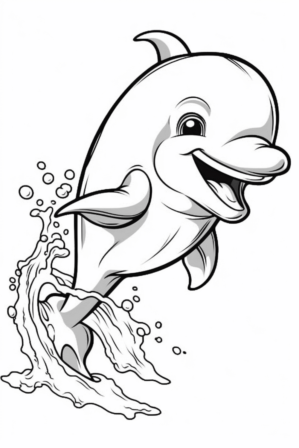 Dolphin Coloring Page Hue Therapy