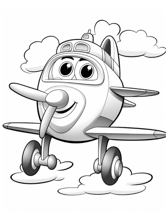 coloring airplane pages