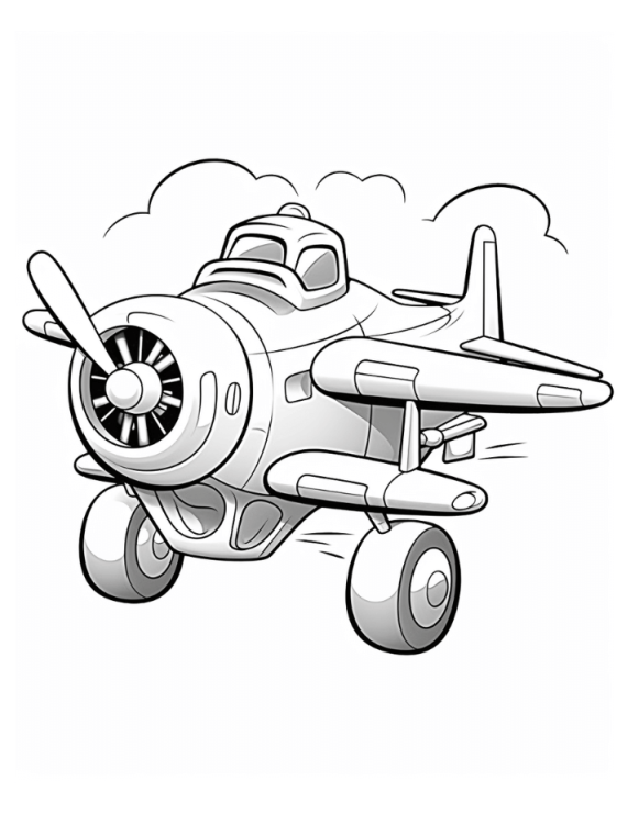 coloring airplane pages
