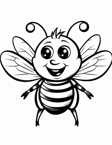 free printable bee coloring pages