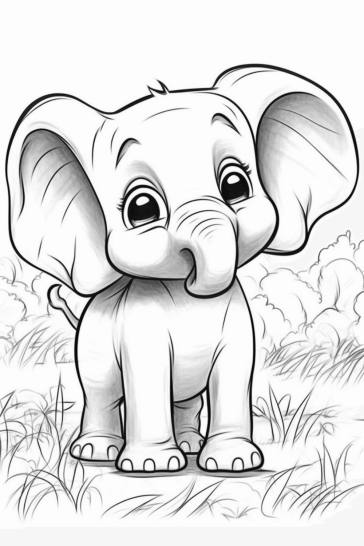 free printable elephant coloring pages