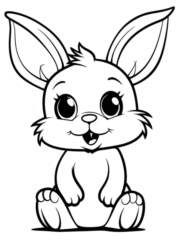 Rabbit Coloring Pages | Hue Therapy