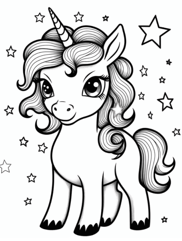 Unicorn Coloring Pages | Hue Therapy