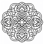 Celtic knot mandala coloring page
