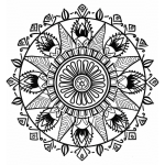 Chevron band mandala coloring page