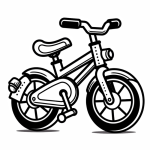 Chunky balance bike coloring page