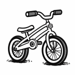 Simple BMX bike coloring page