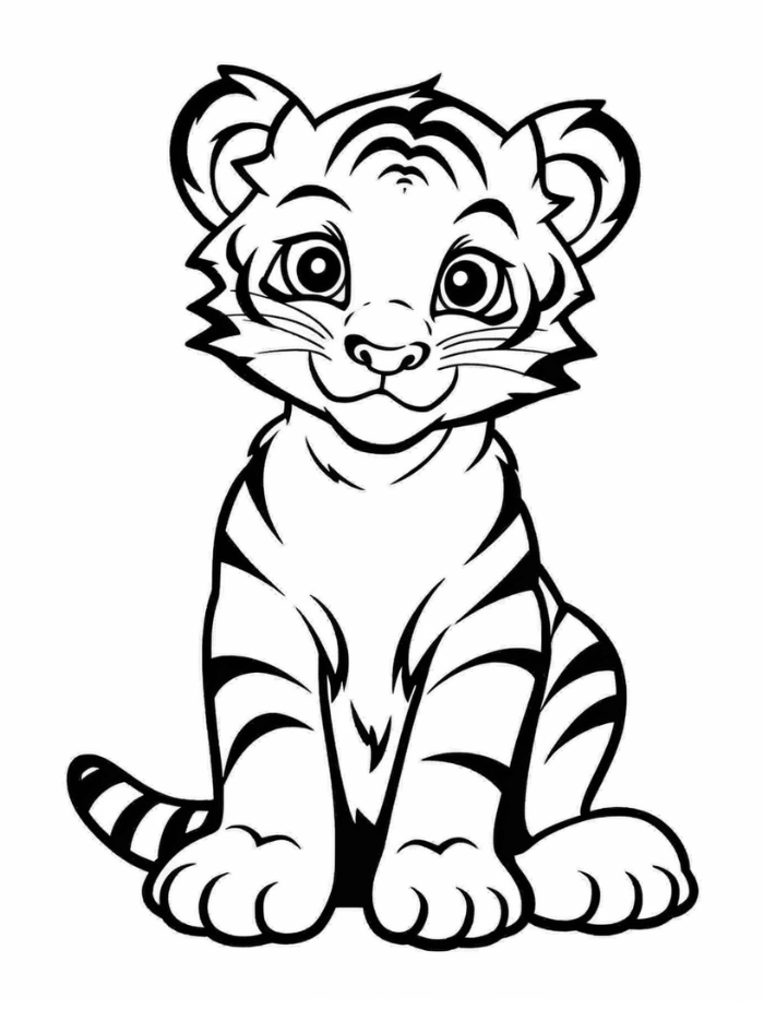 Tiger Coloring Pages | Hue Therapy