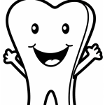 Simple waving tooth coloring page