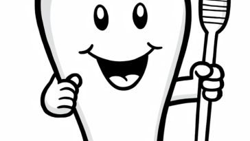 free printable tooth coloring pages