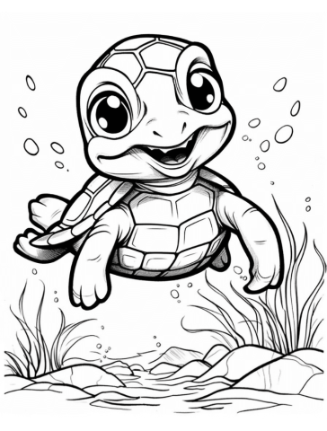 free printable turtle coloring pages