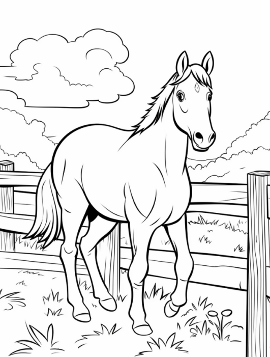 Horse Coloring Pages Hue Therapy