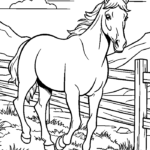 free printable horse coloring pages