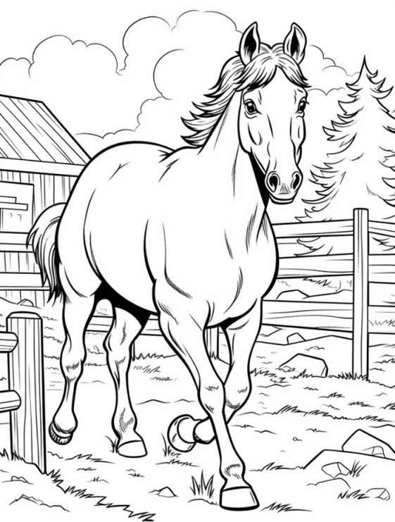 Horse Coloring Pages | Hue Therapy