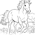free printable horse coloring pages