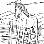 free printable horse coloring pages