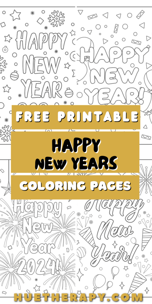 5 free printable happy new years coloring pages