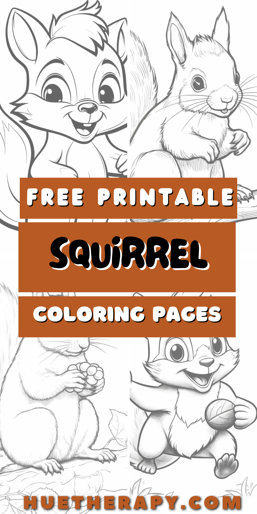 Squirrels Coloring Pages | Hue Therapy - Coloring Feel