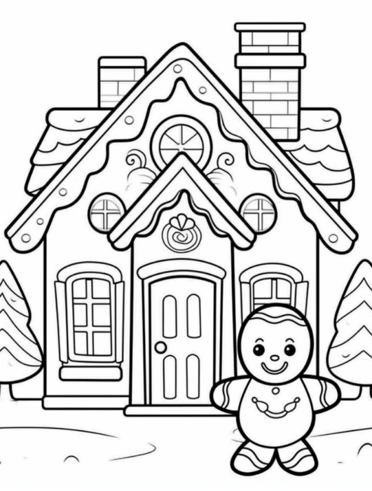 Christmas Gingerbread Coloring Pages | Hue Therapy