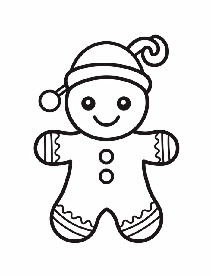 free printable christmas gingerbread coloring pages