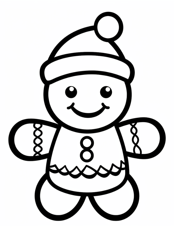 free printable christmas gingerbread coloring pages
