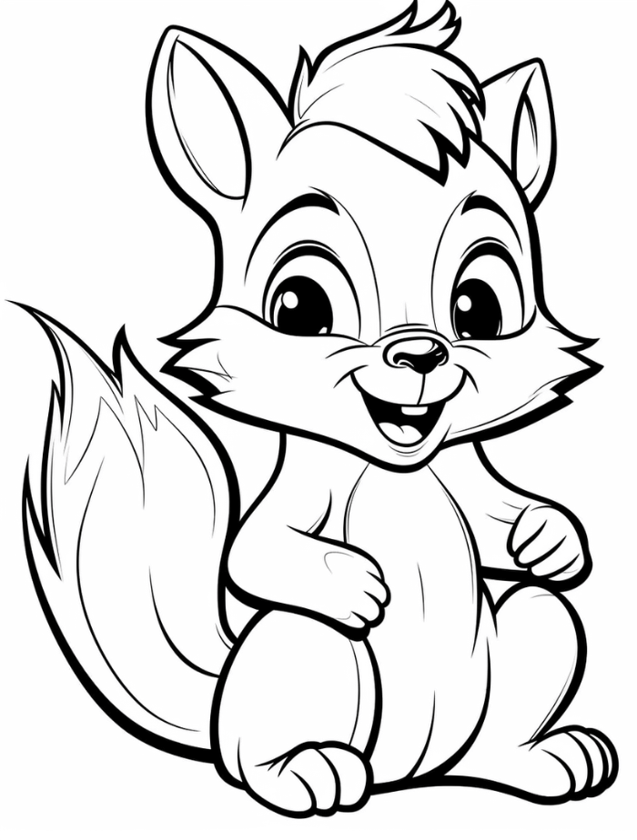 free printable squirrels coloring pages