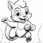 free printable squirrels coloring pages