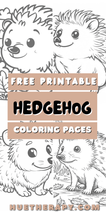 Hedgehog Coloring Pages | Hue Therapy